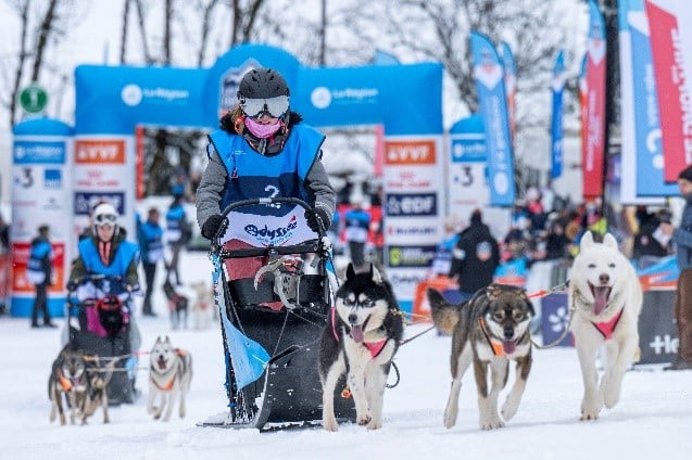 Mushers en herbe pour l’Odyssée des enfants avec Crédit Mutuel.